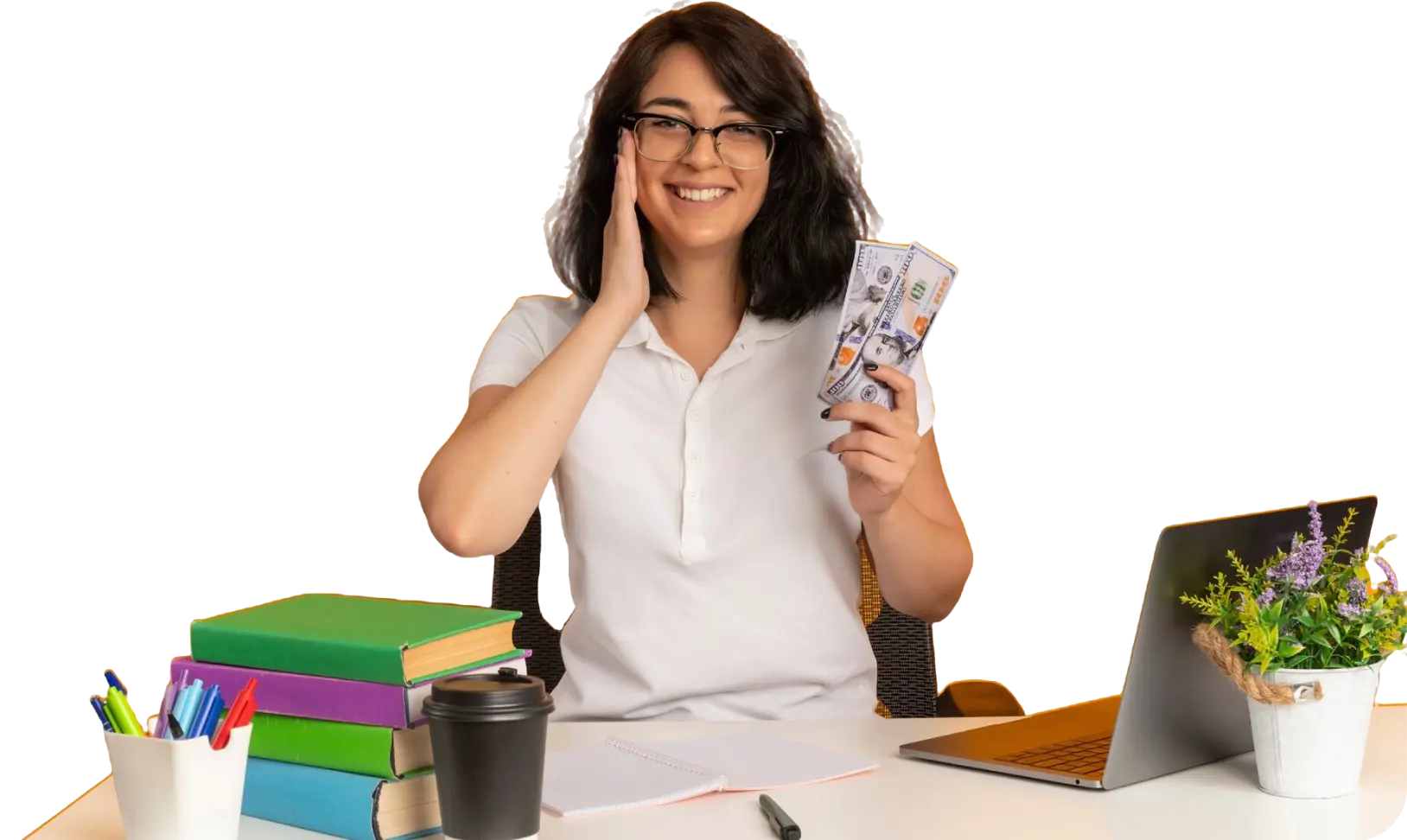 three-fellow-students-reading-textbook-laughing