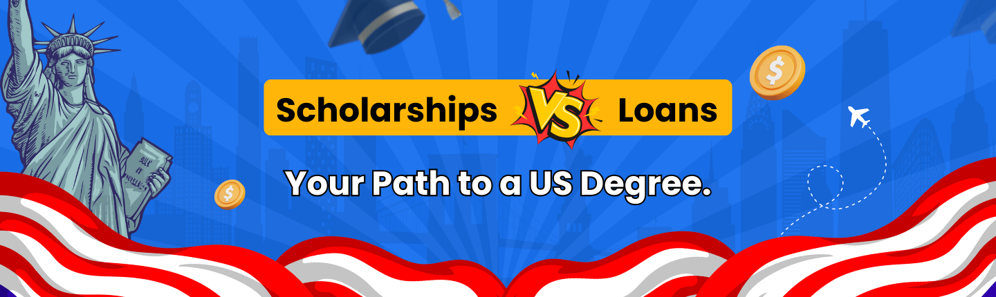 Scholarships vs loans for studying in usa hero image